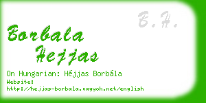 borbala hejjas business card